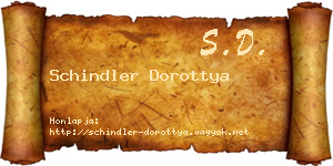 Schindler Dorottya névjegykártya